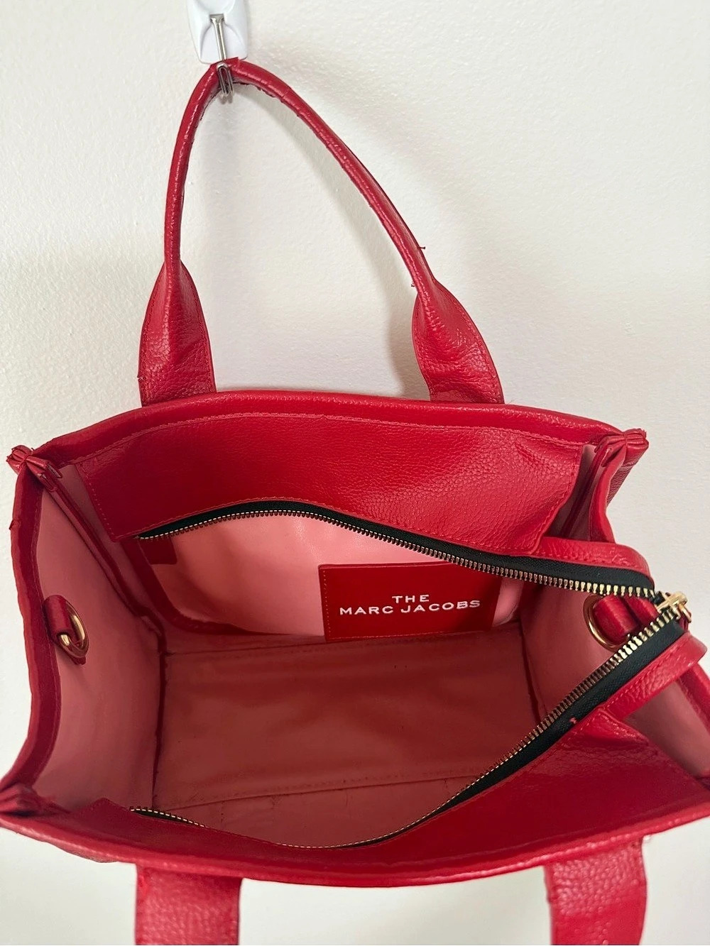 Marc Jacobs The Leather Small Tote Bag Red - Picture 4 of 6
